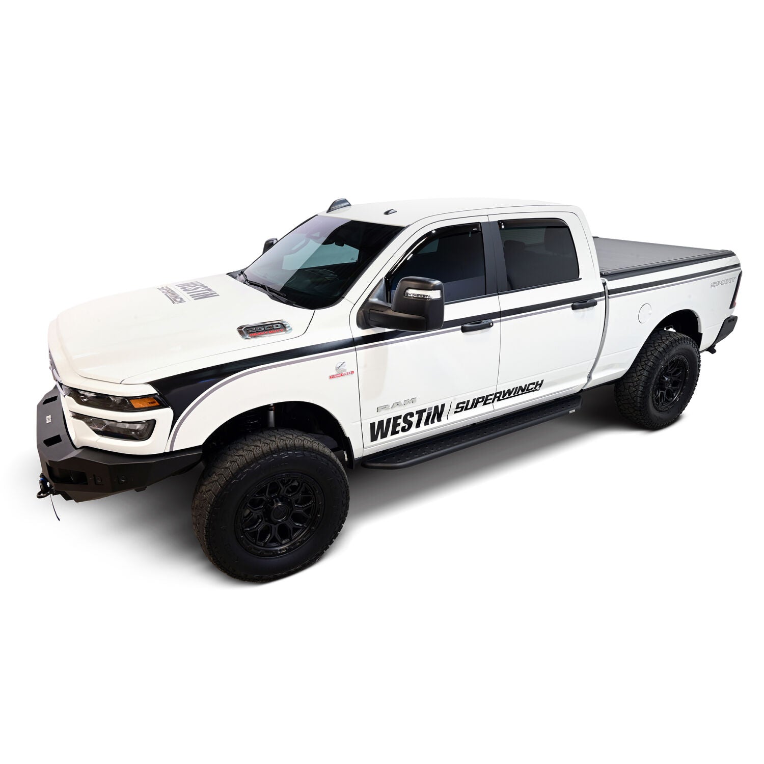Ram 1500 2009-2024 & Ram 2500/3500 2010-2026, Westin Outlaw Running Boards, Crew Cab, Textured Black, view 11