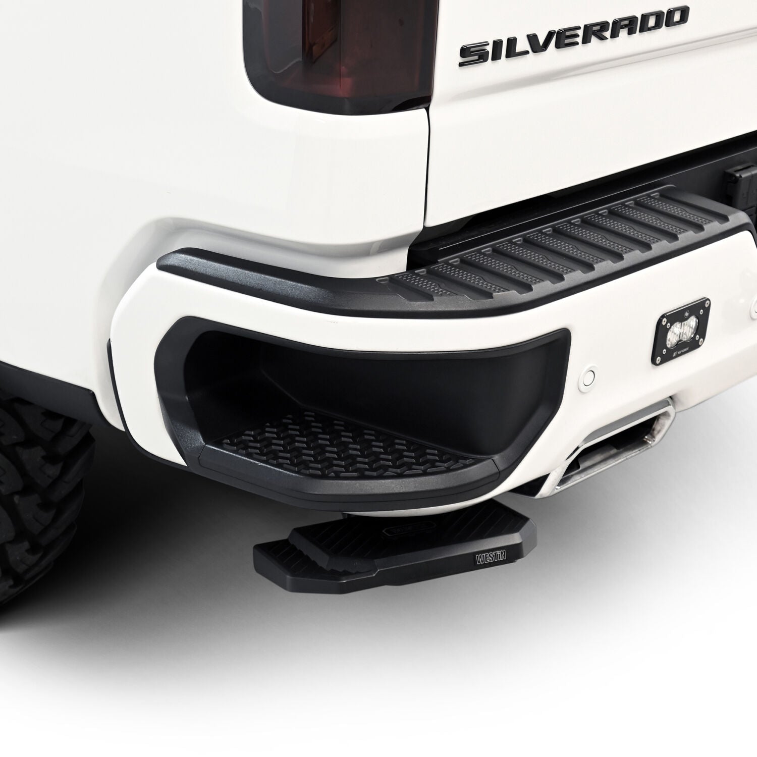 Chevrolet Silverado & GMC Sierra 1500 2019-2026, Westin Manual Retractable Bed Step, Black, view 13