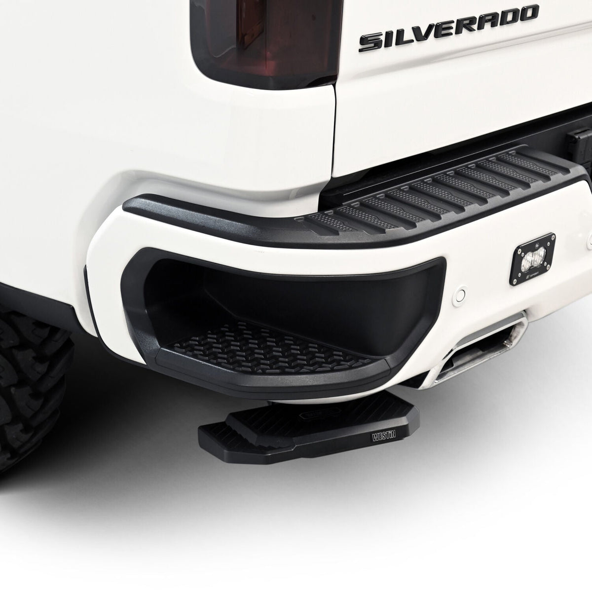 Chevrolet Silverado & GMC Sierra 1500 2019-2026, Westin Manual Retractable Bed Step, Black, view 13
