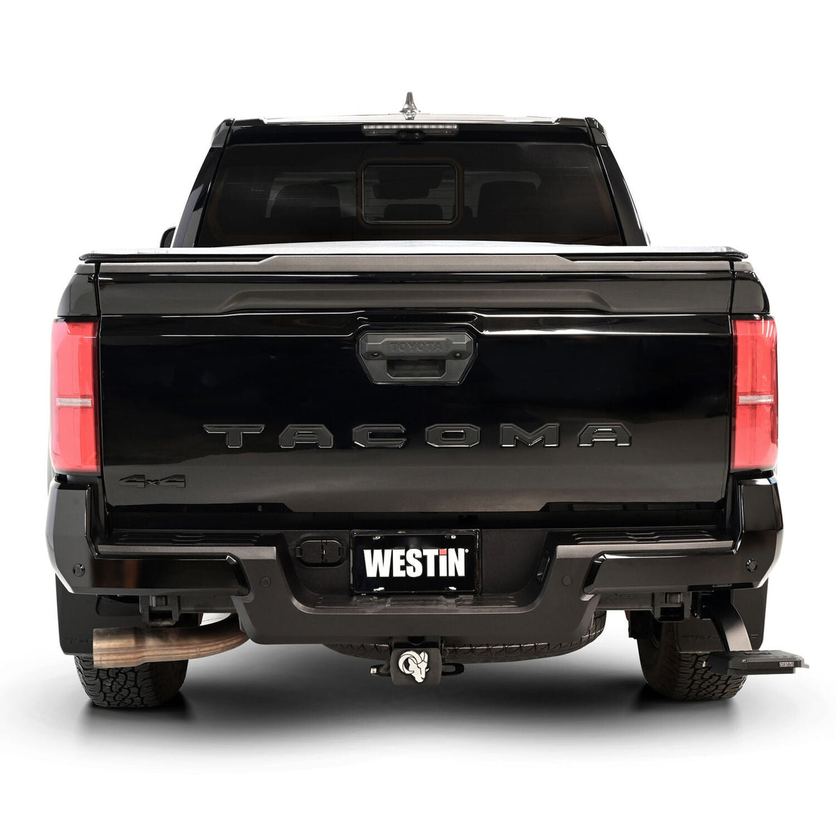 Toyota Tacoma 4th Gen 2024-2026, Westin Manual Retractable Bed Step, Small Pad Mounted on Passenger Side, Black, view 18