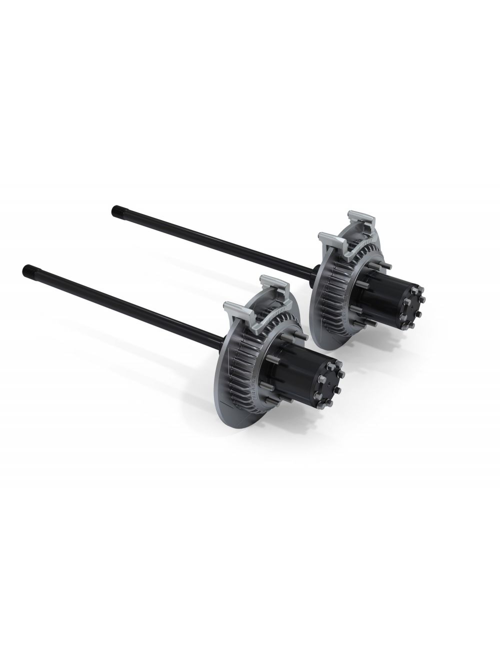 Jeep Wrangler JK Sport/Sahara 2007-2018, TeraFlex Dana 44 Rear Axle 8-Lug Full-Float Conversion Kit, Slotted Big Rotors, view 2