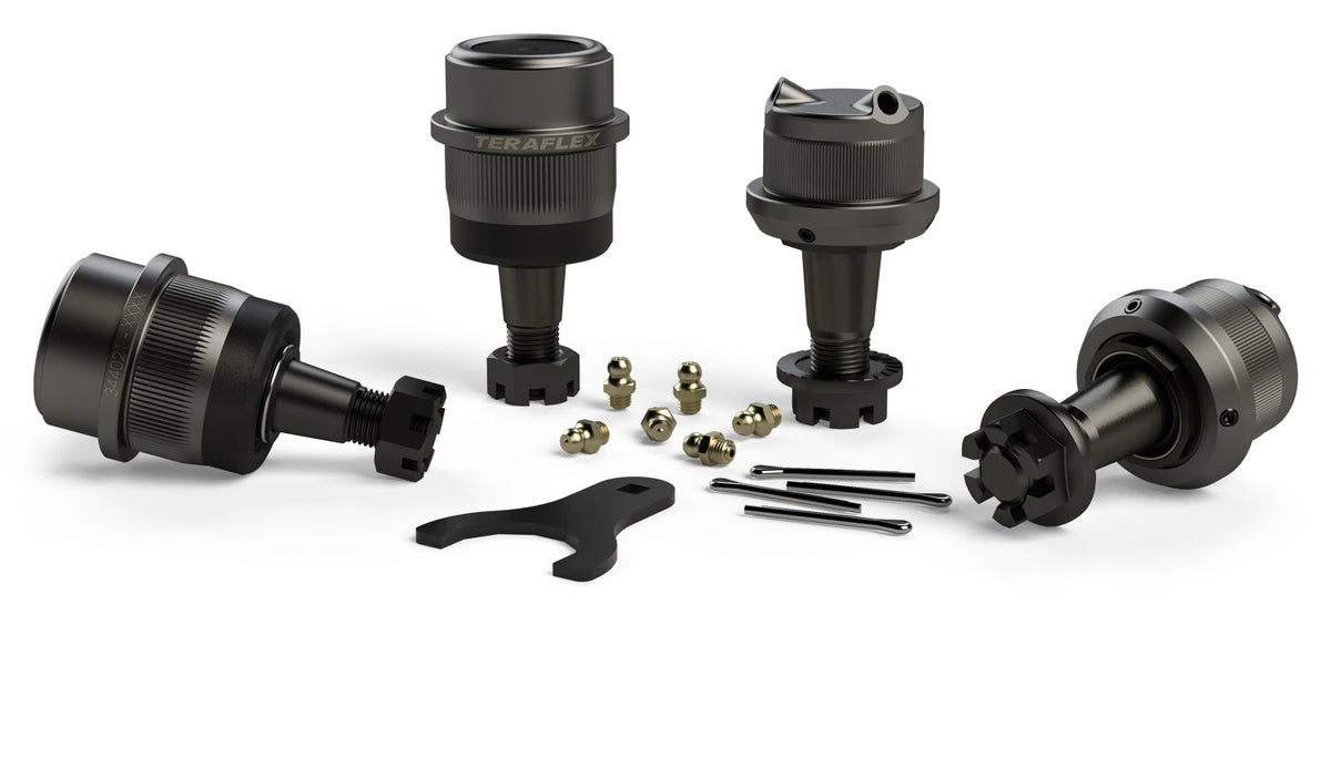 Jeep Wrangler JK 2007-2018, TeraFlex Dana 30/44 HD Ball Joint Kit, Upper and Lower Set