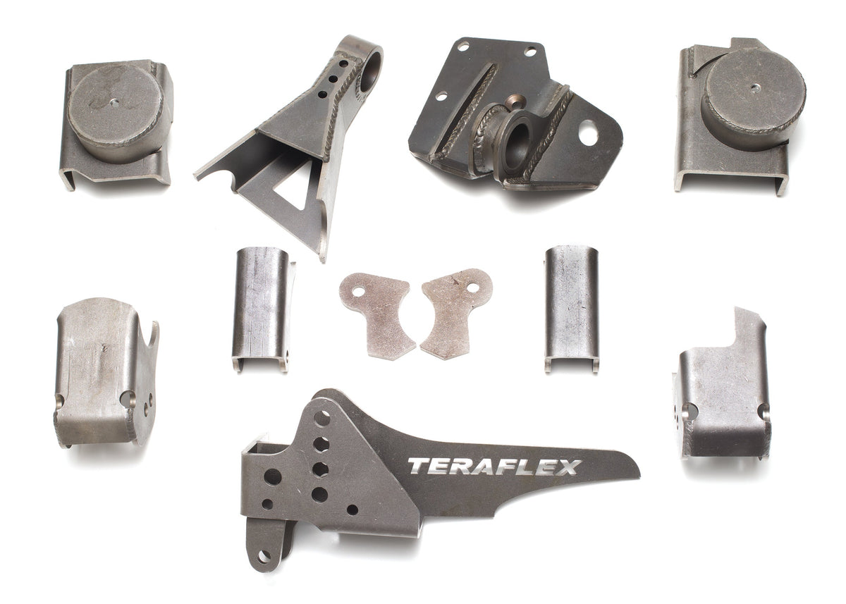 Jeep Wrangler JK 2007-2018, TeraFlex Tera60 Front Axle Bracket Kit, 3.25in OD