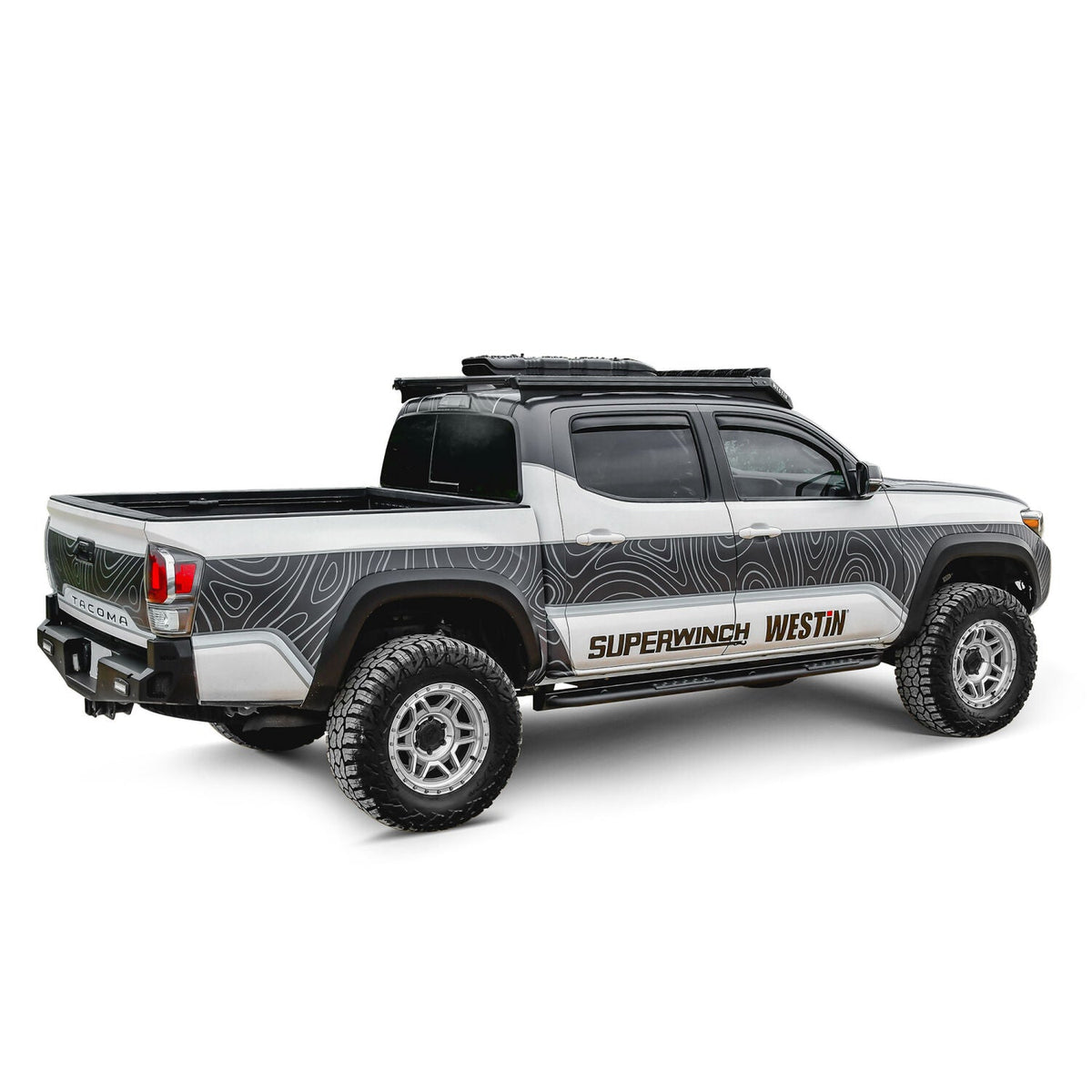 Toyota Tacoma Crew Cab 2005-2023, Westin XTS Rock Slider, Textured Black, view 8