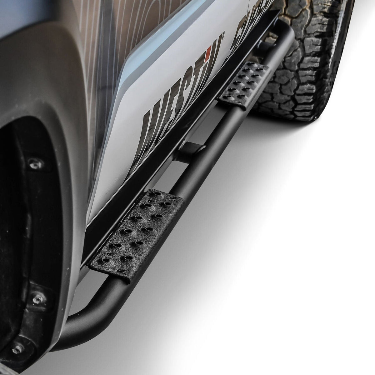 Toyota Tacoma Crew Cab 2005-2023, Westin XTS Rock Slider, Textured Black, view 12