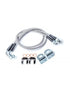 Jeep Wrangler TJ 1997-2006 & JK 2007-2018, TeraFlex 26in Stainless Steel Braided Brake Line Kit, Front