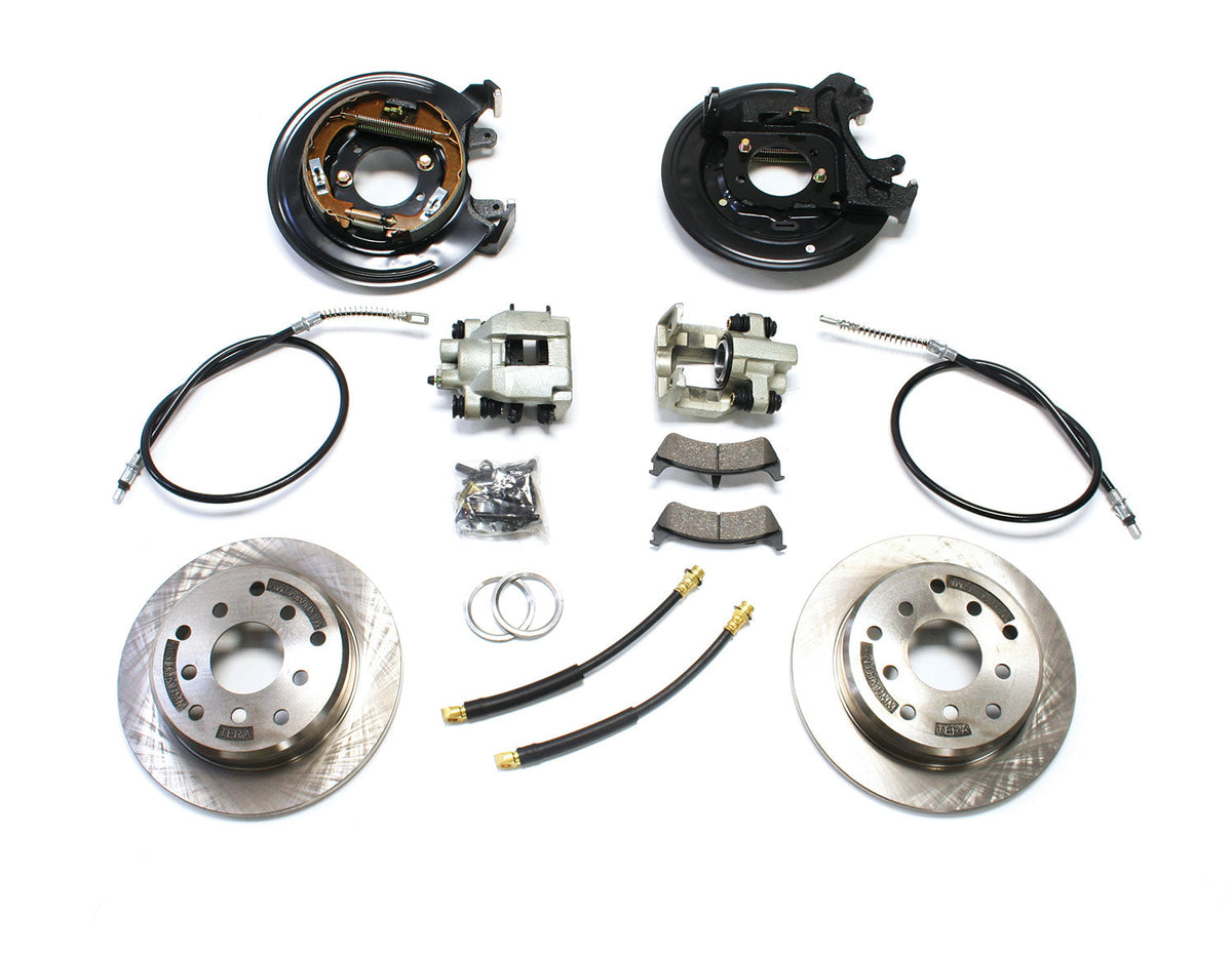 Jeep Wrangler TJ 1997-2006, TeraFlex Rear Disc Brake Conversion Kit with E-Brake Cables
