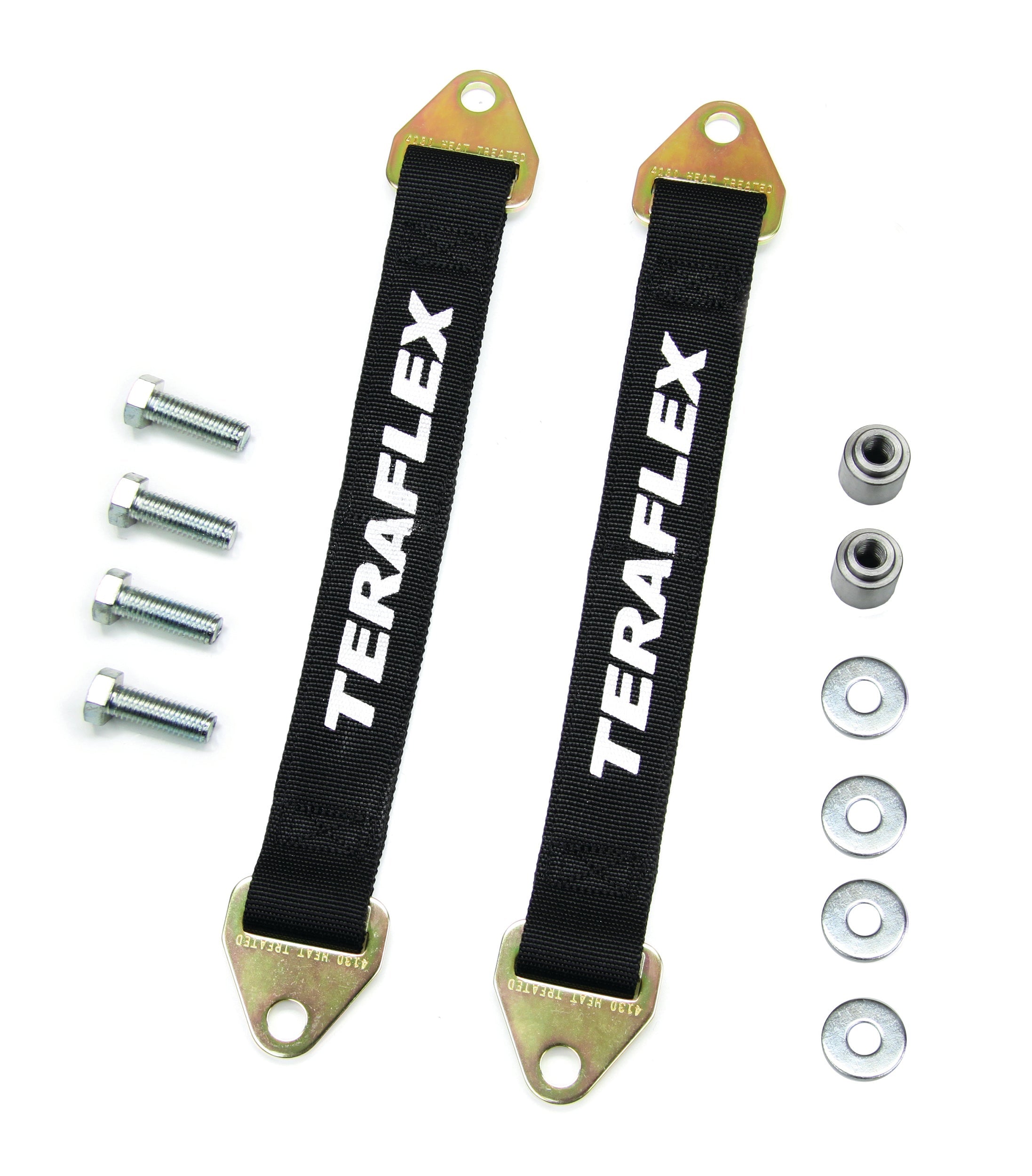 Jeep Wrangler JK 2007-2018, TeraFlex 15.125in Suspension Limit Strap Kit, Front, 3-4in Lift