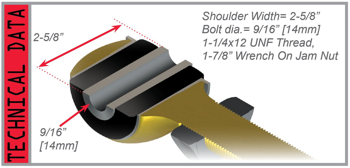 Jeep Wrangler TJ/LJ/JK 1997-2017, TeraFlex Large Control Arm Bushing, Front/Rear Lower Frame End