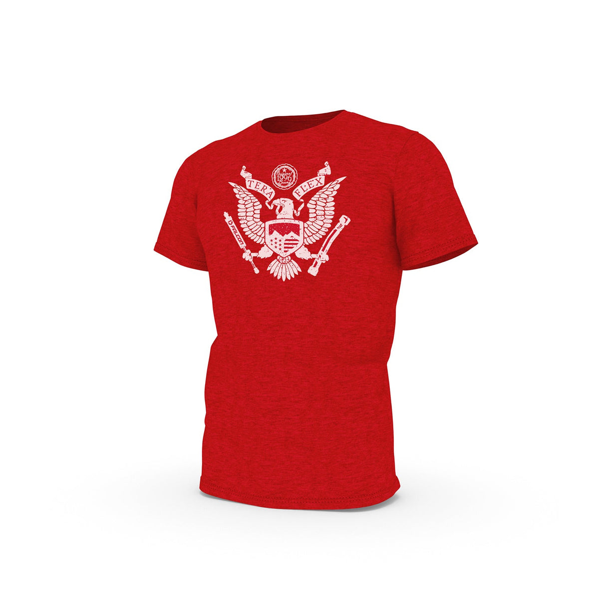 TeraFlex Men's Great Seal of TeraFlex T-Shirt, Distressed Americanized Graphic, Red, view 2