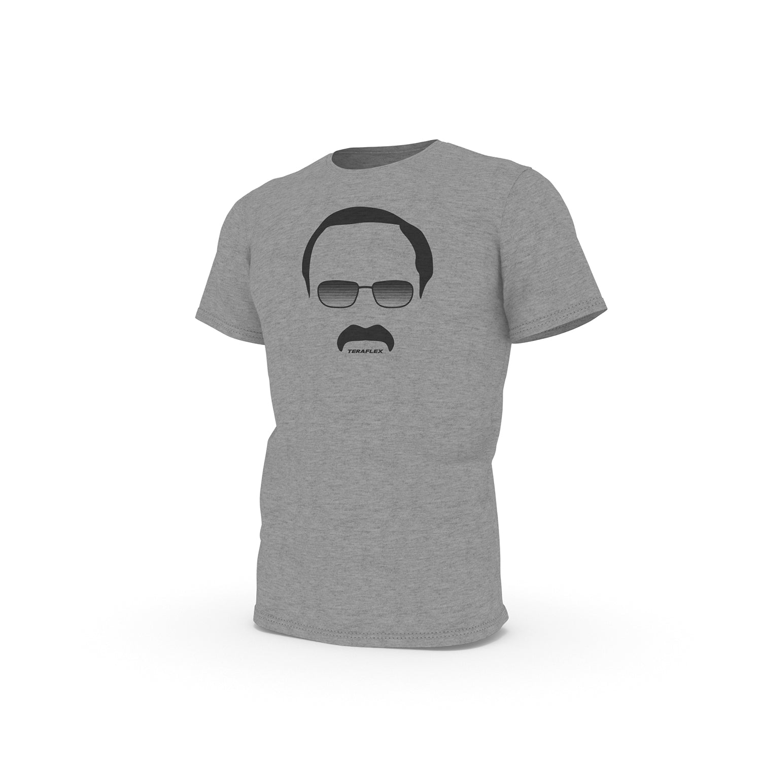 TeraFlex Men's The Wood T-Shirt, Classic D Wood Graphic, Gray
