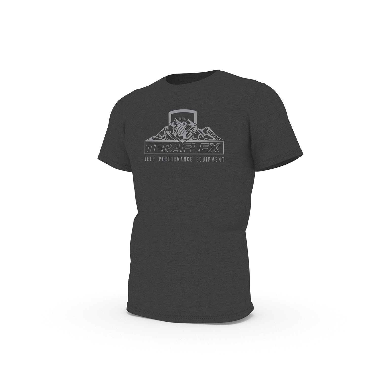 TeraFlex Men's Mountain T-Shirt, Mountain Graphic, Charcoal, view 5