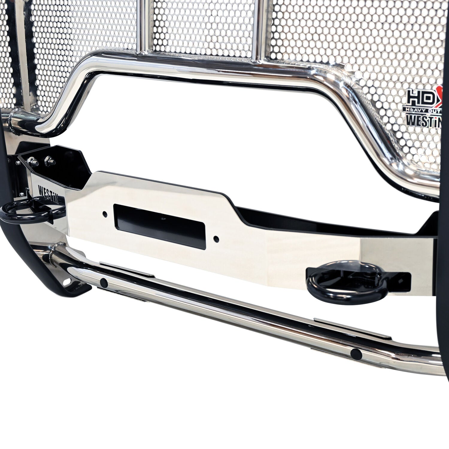 Ford F-250/F-350/F-450/F-550/F-600 Super Duty 2023-2026, Westin HDX Winch Mount Grille Guard, 1-Piece, Polished Stainless, view 5