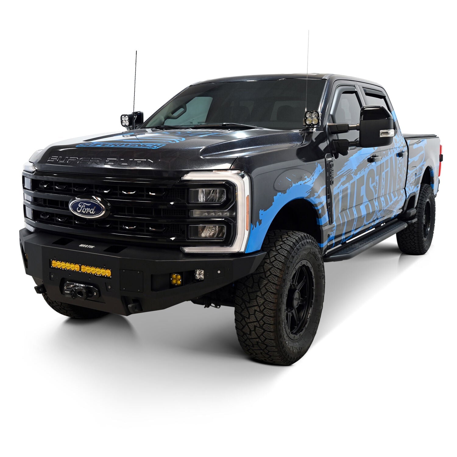 Ford F-250/F-350/F-450/F-550/F-600 Super Duty 2023-2026, Westin Pro-Series Front Bumper, Full Width, Textured Black, view 9