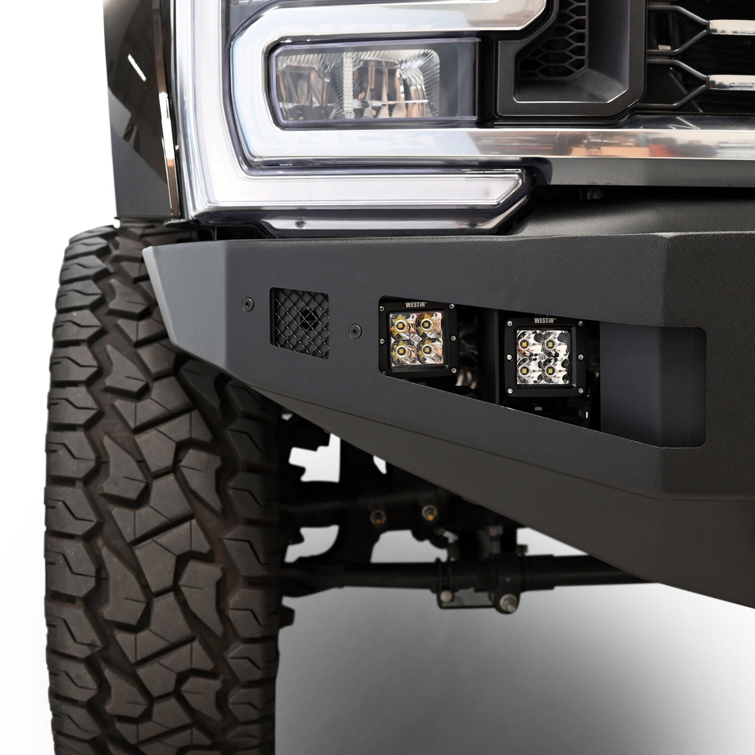Ford F-250/F-350/F-450/F-550/F-600 Super Duty 2023-2026, Westin Pro-Series Front Bumper, Full Width, Textured Black, view 13