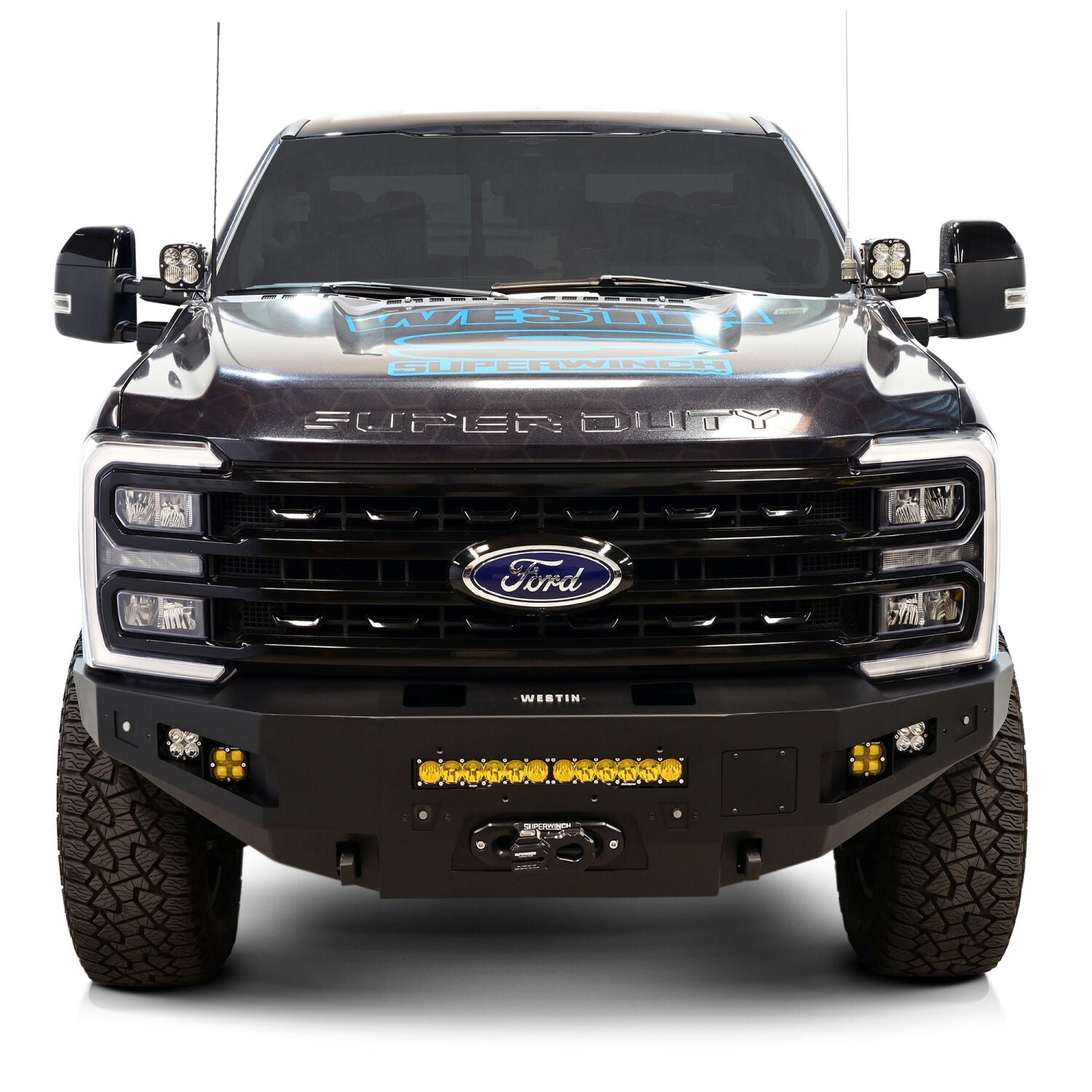 Ford F-250/F-350/F-450/F-550/F-600 Super Duty 2023-2026, Westin Pro-Series Front Bumper, Full Width, Textured Black, view 15