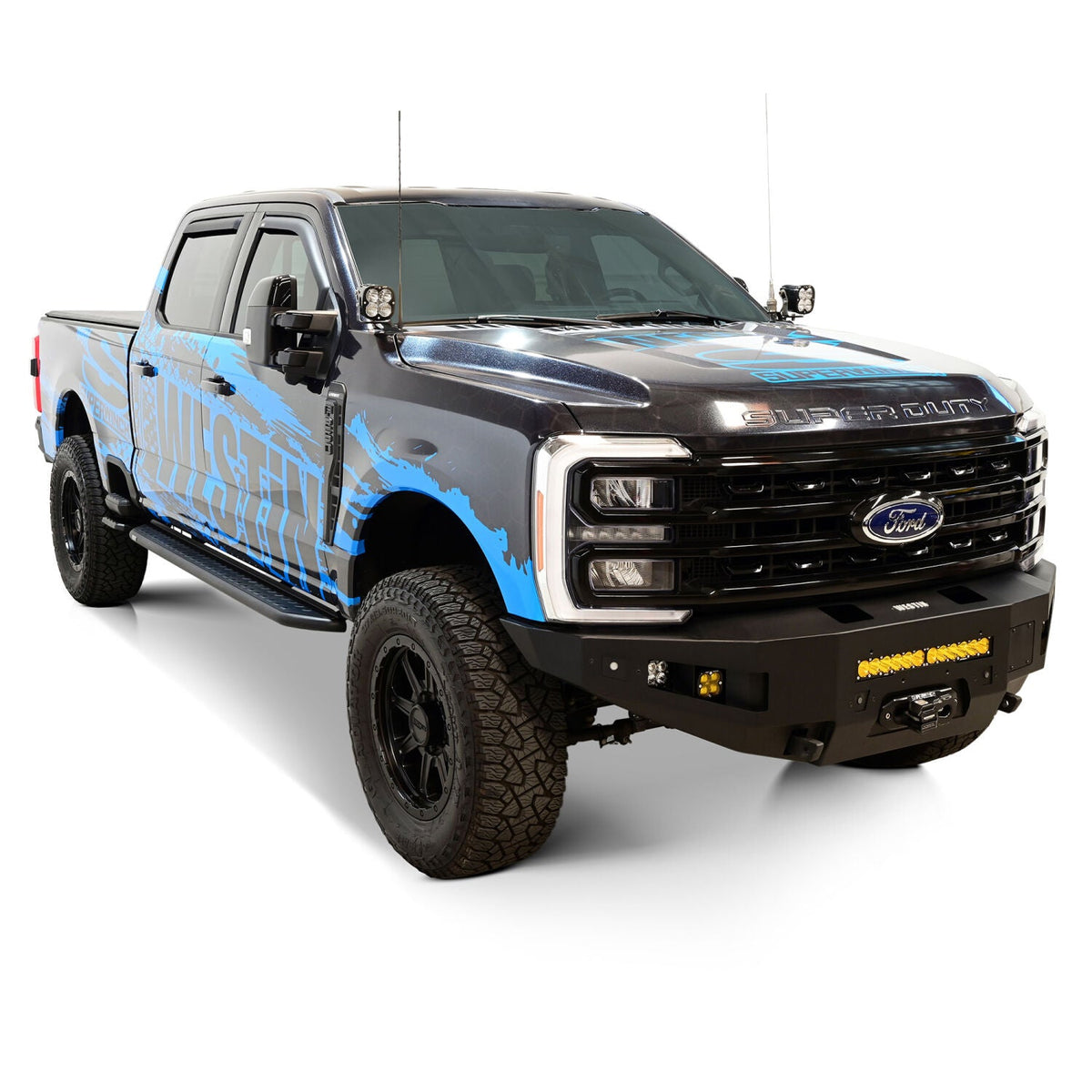 Ford F-250/F-350/F-450/F-550/F-600 Super Duty 2023-2026, Westin Pro-Series Front Bumper, Full Width, Textured Black, view 16