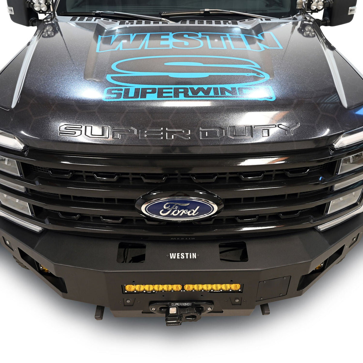 Ford F-250/F-350/F-450/F-550/F-600 Super Duty 2023-2026, Westin Pro-Series Front Bumper, Full Width, Textured Black, view 18