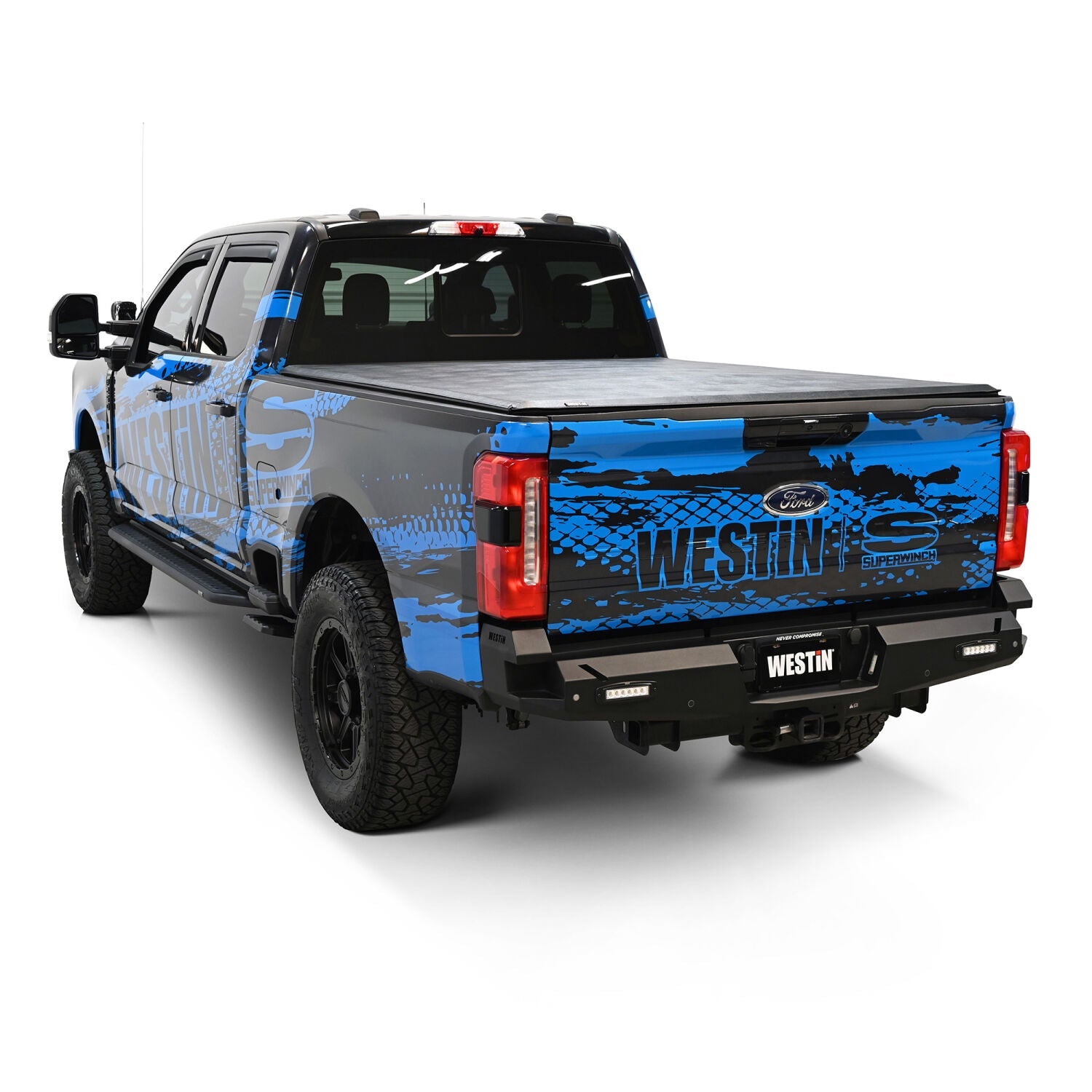 Ford F-250/F-350/F-450/F-550/F-600 Super Duty 2023-2026, Westin Pro-Series Rear Bumper, Textured Black, view 10
