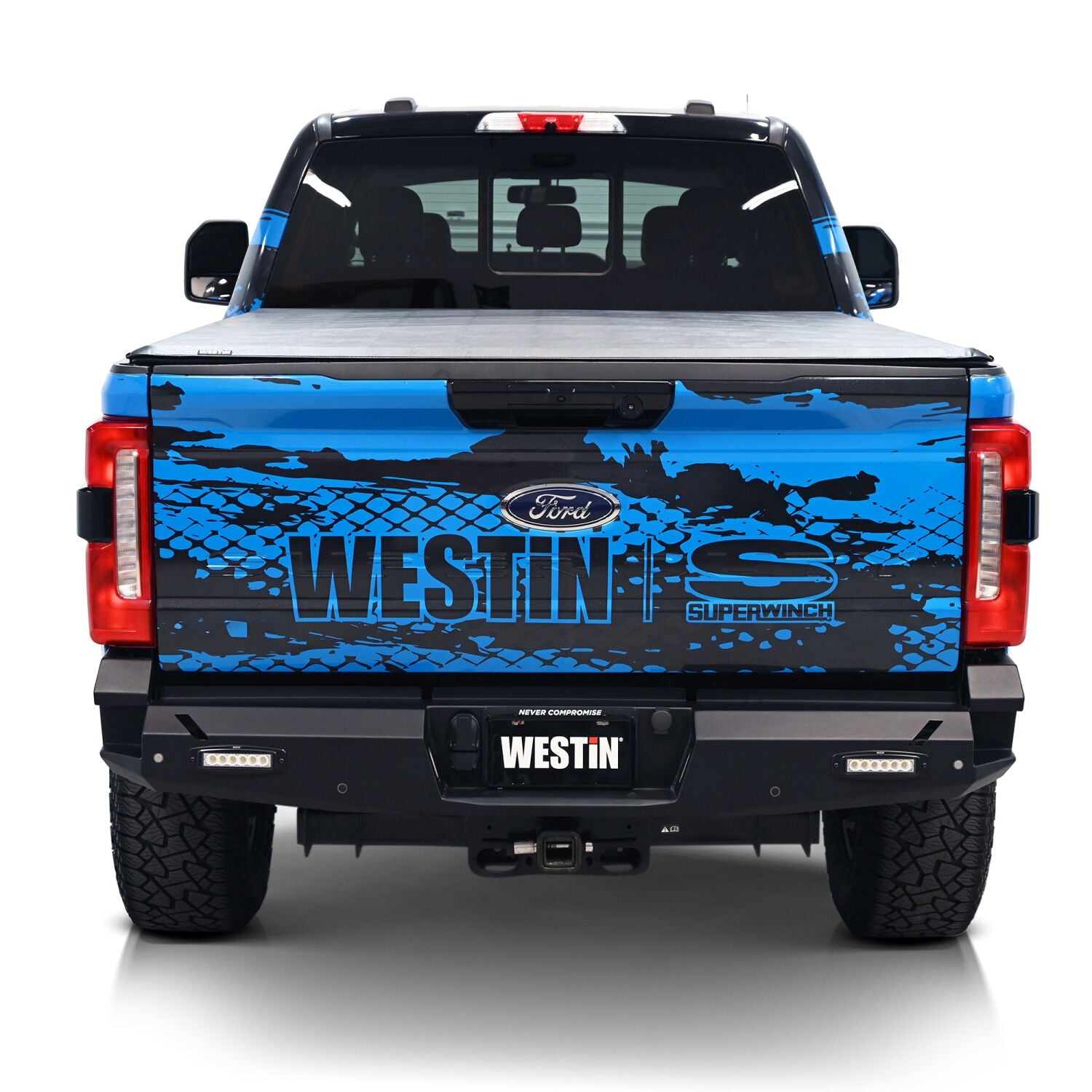 Ford F-250/F-350/F-450/F-550/F-600 Super Duty 2023-2026, Westin Pro-Series Rear Bumper, Textured Black, view 6