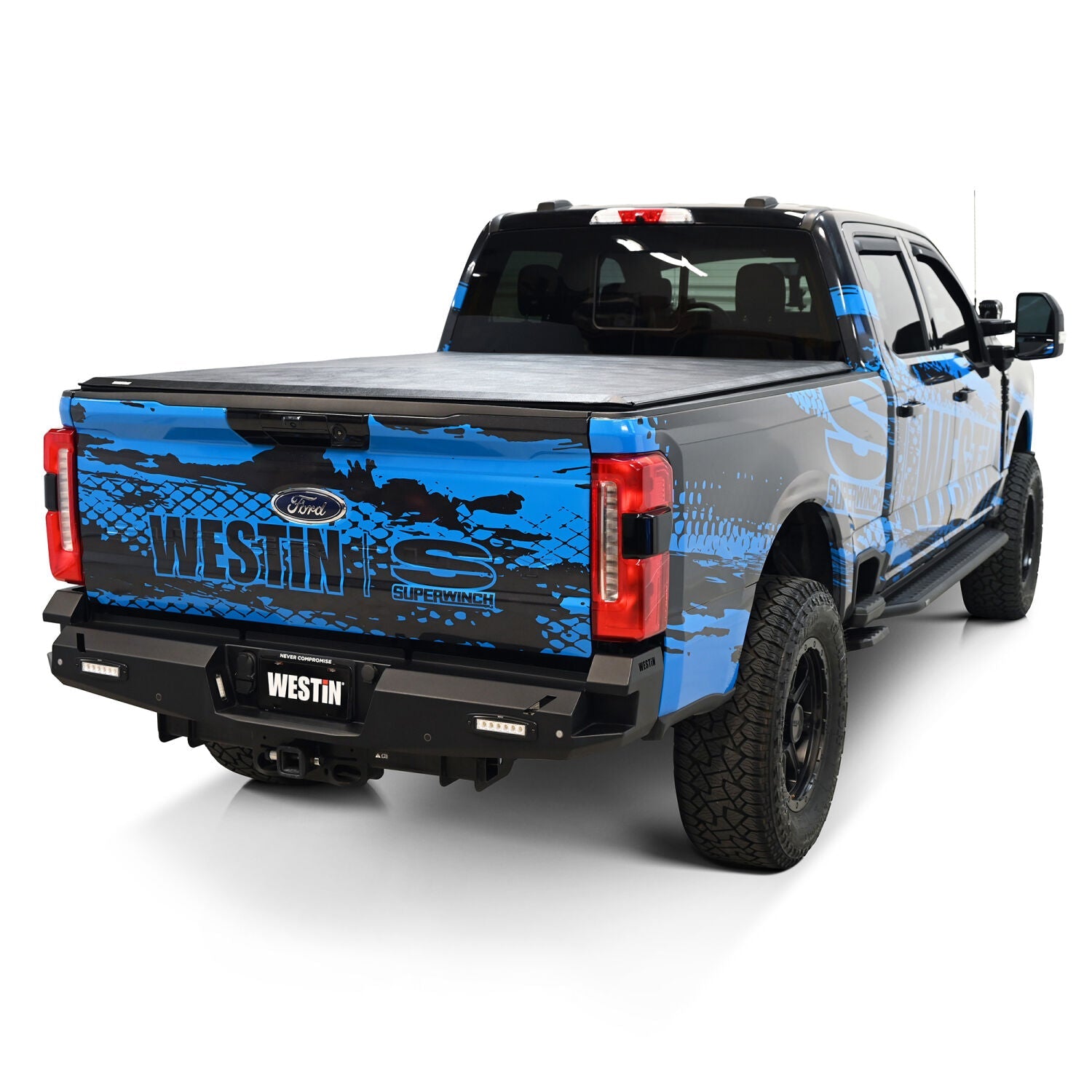 Ford F-250/F-350/F-450/F-550/F-600 Super Duty 2023-2026, Westin Pro-Series Rear Bumper, Textured Black, view 7