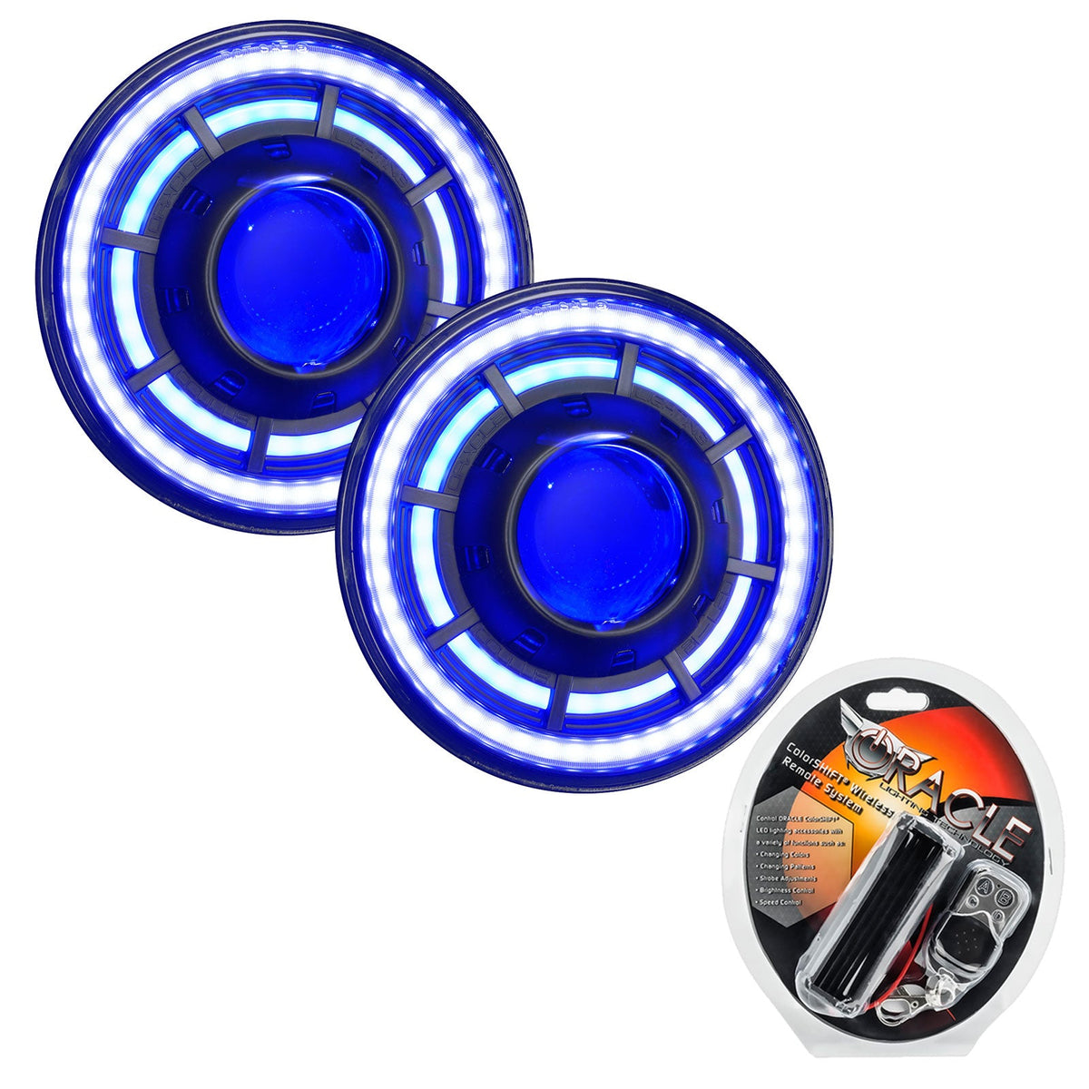 Jeep Wrangler JK 2007-2018, ORACLE Lighting Oculus 7in ColorSHIFT Bi-LED Projector Headlights, view 12