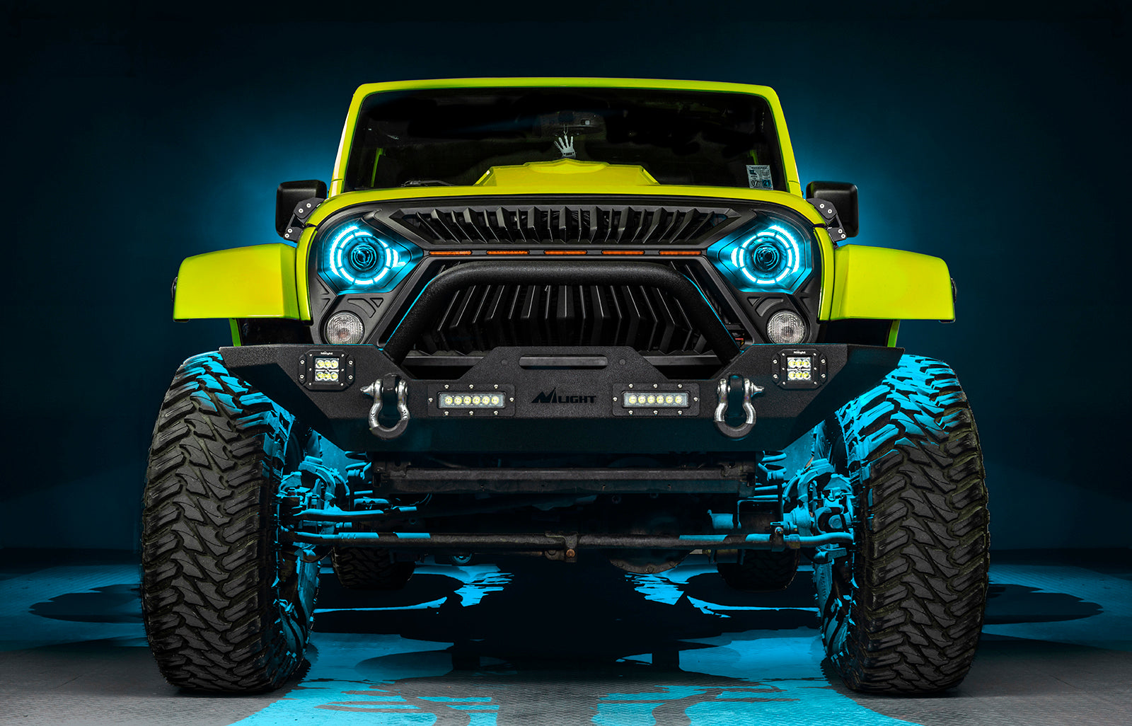 Jeep Wrangler JK 2007-2018, ORACLE Lighting Oculus 7in ColorSHIFT Bi-LED Projector Headlights, view 8