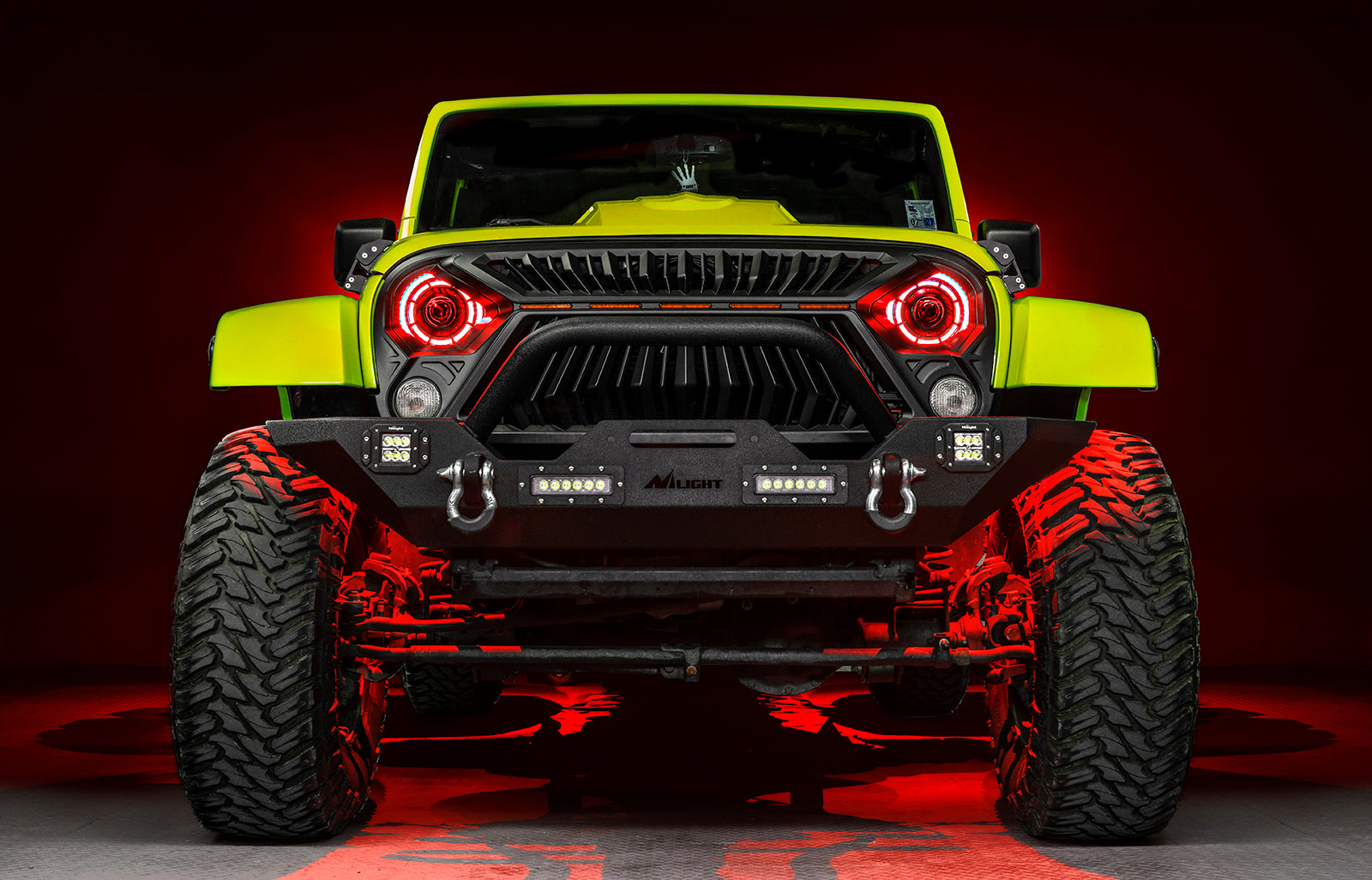 Jeep Wrangler JK 2007-2018, ORACLE Lighting Oculus 7in ColorSHIFT Bi-LED Projector Headlights, view 4