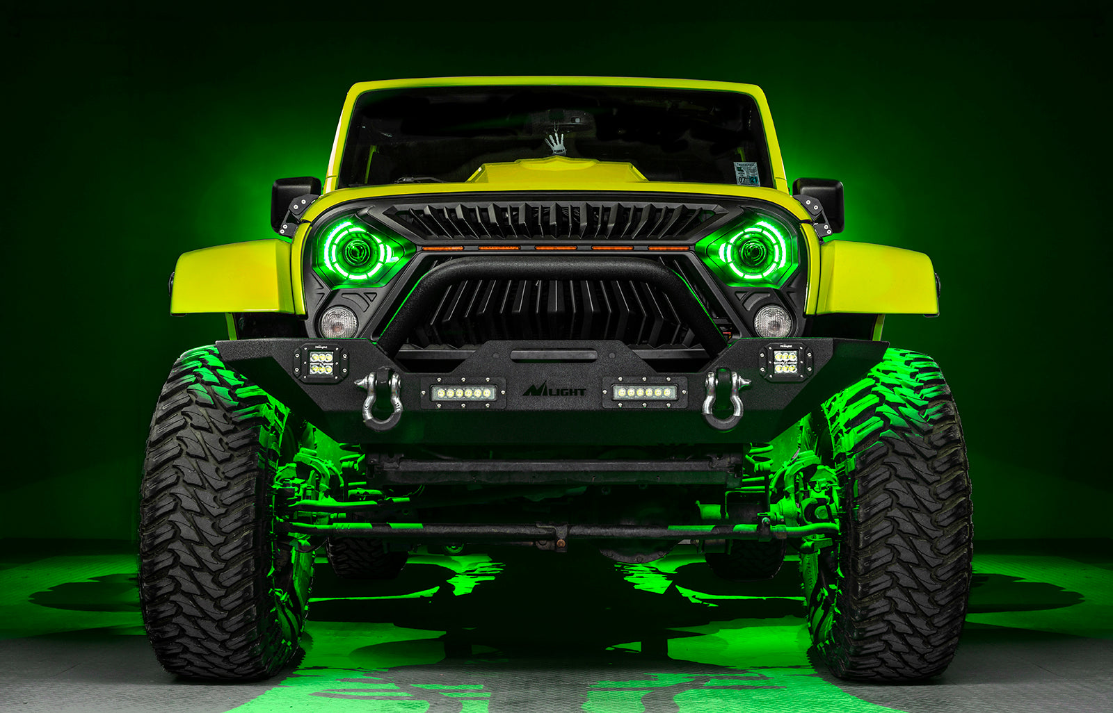 Jeep Wrangler JK 2007-2018, ORACLE Lighting Oculus 7in ColorSHIFT Bi-LED Projector Headlights, view 5