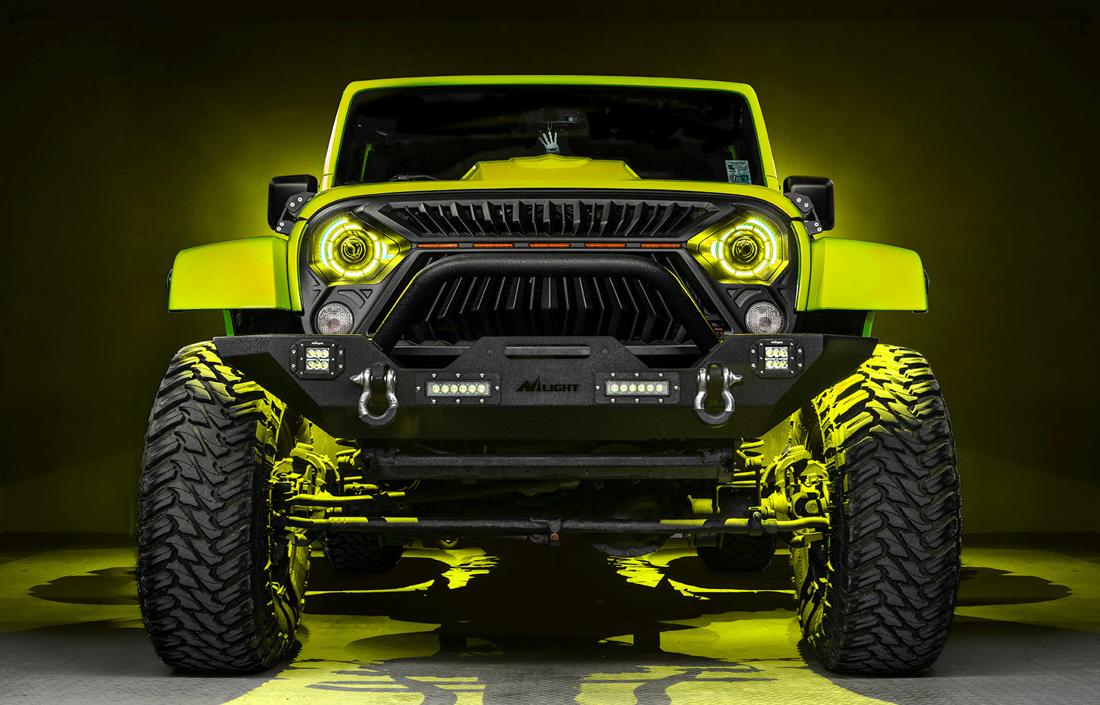 Jeep Wrangler JK 2007-2018, ORACLE Lighting Oculus 7in ColorSHIFT Bi-LED Projector Headlights, view 7