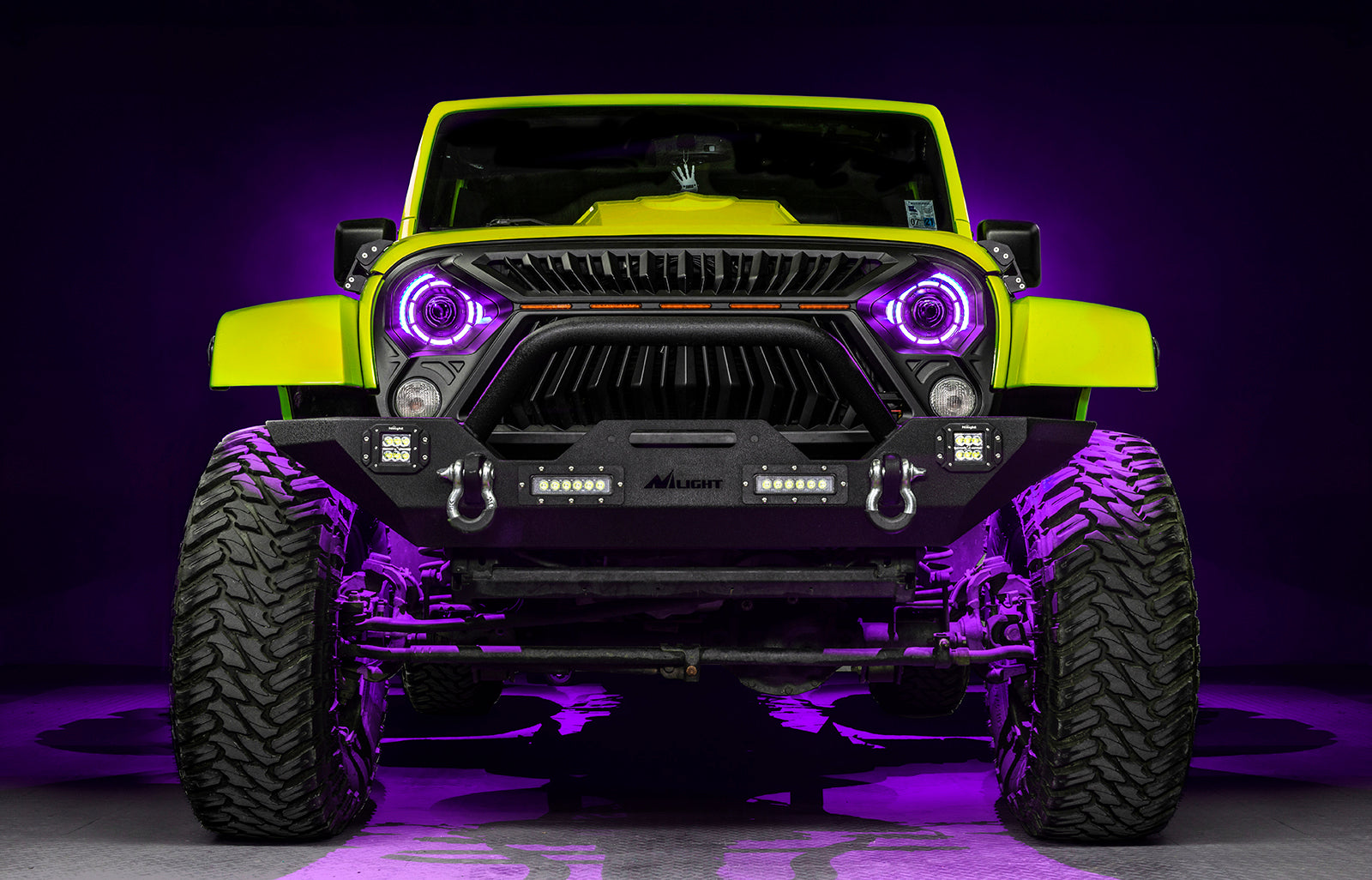 Jeep Wrangler JK 2007-2018, ORACLE Lighting Oculus 7in ColorSHIFT Bi-LED Projector Headlights, view 9