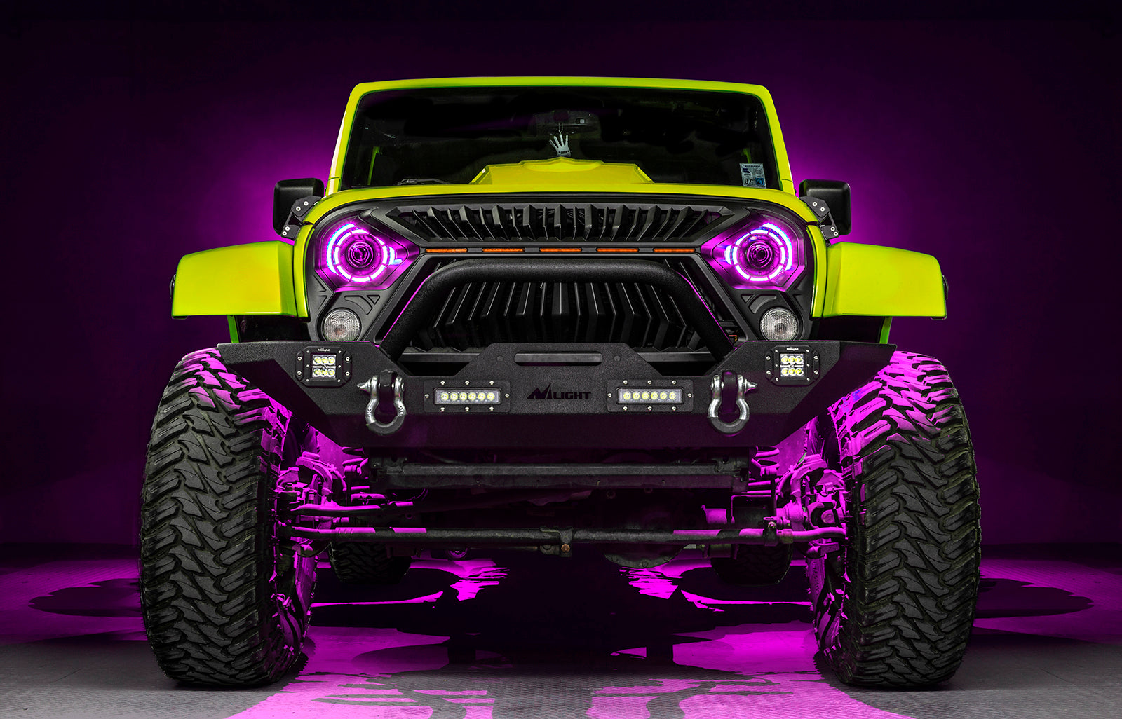 Jeep Wrangler JK 2007-2018, ORACLE Lighting Oculus 7in ColorSHIFT Bi-LED Projector Headlights, view 10