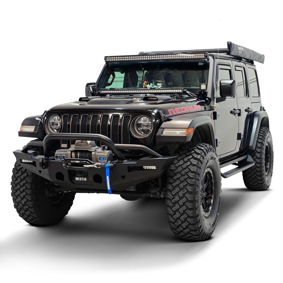 Jeep Wrangler JL 2018-2026 & Gladiator JT 2020-2026, Westin XTS Front Bumper, Textured Black, view 16