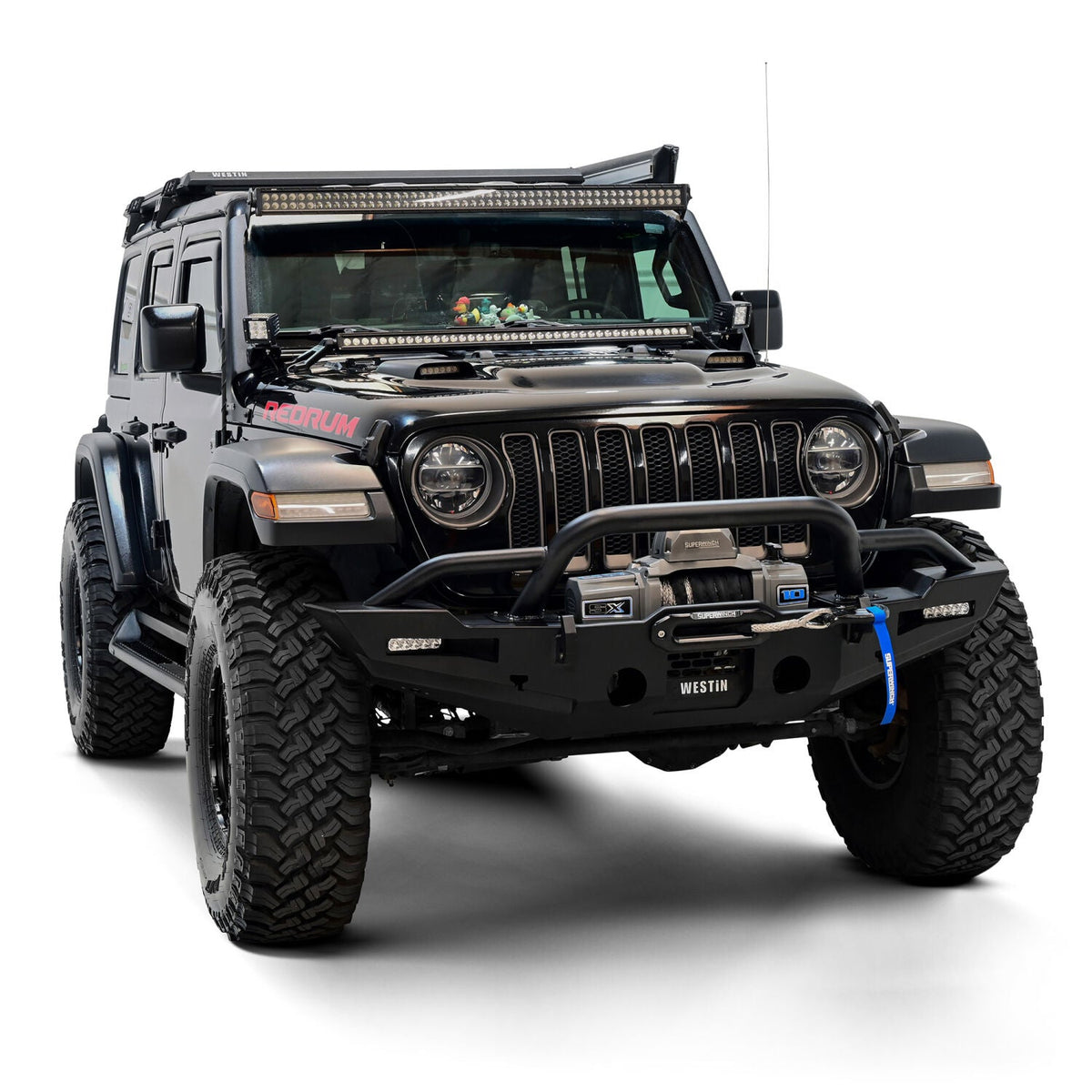 Jeep Wrangler JL 2018-2026 & Gladiator JT 2020-2026, Westin XTS Front Bumper, Textured Black, view 10