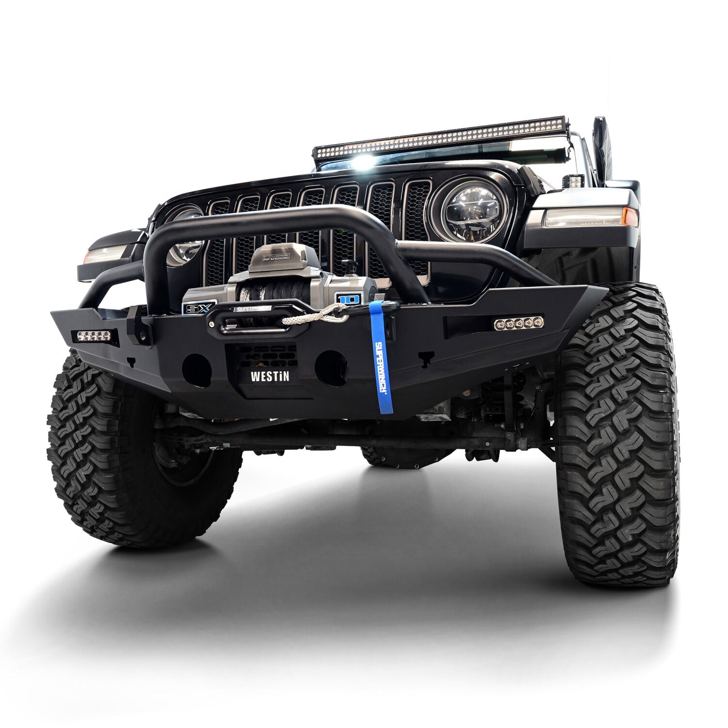 Jeep Wrangler JL 2018-2026 & Gladiator JT 2020-2026, Westin XTS Front Bumper, Textured Black, view 11