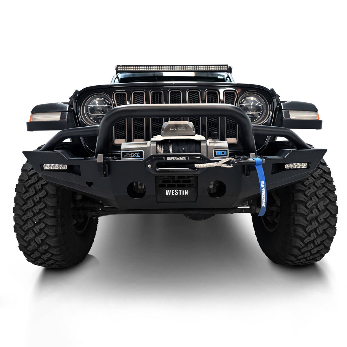 Jeep Wrangler JL 2018-2026 & Gladiator JT 2020-2026, Westin XTS Front Bumper, Textured Black, view 15