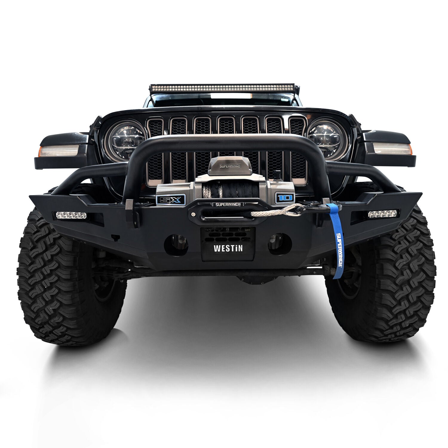 Jeep Wrangler JL 2018-2026 & Gladiator JT 2020-2026, Westin XTS Round Bull Bar, Textured Black, view 9