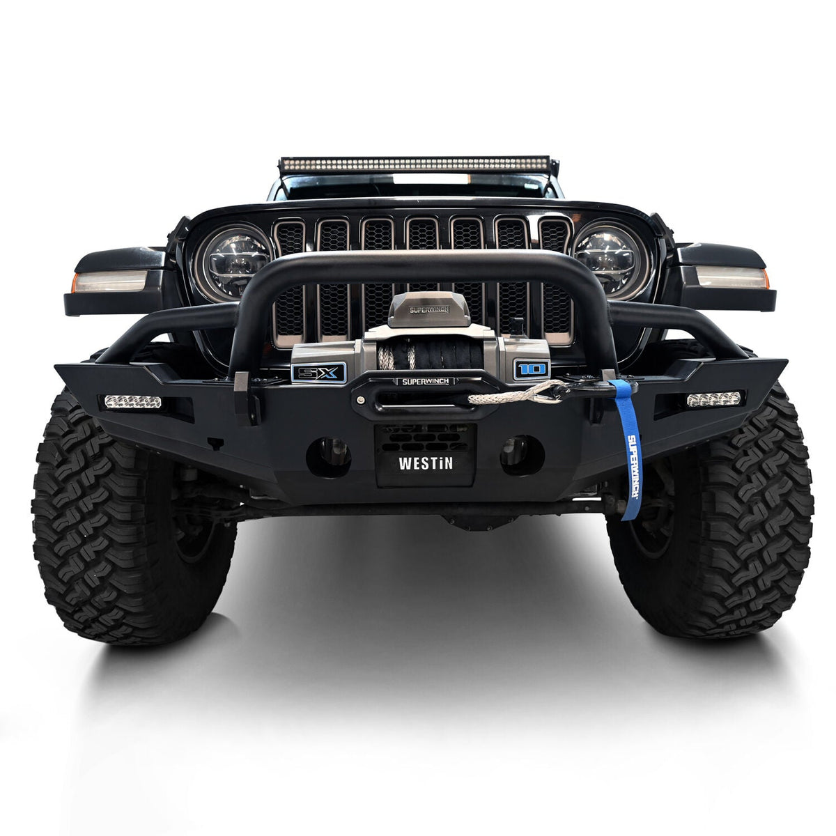 Jeep Wrangler JL 2018-2026 & Gladiator JT 2020-2026, Westin XTS Round Bull Bar, Textured Black, view 9