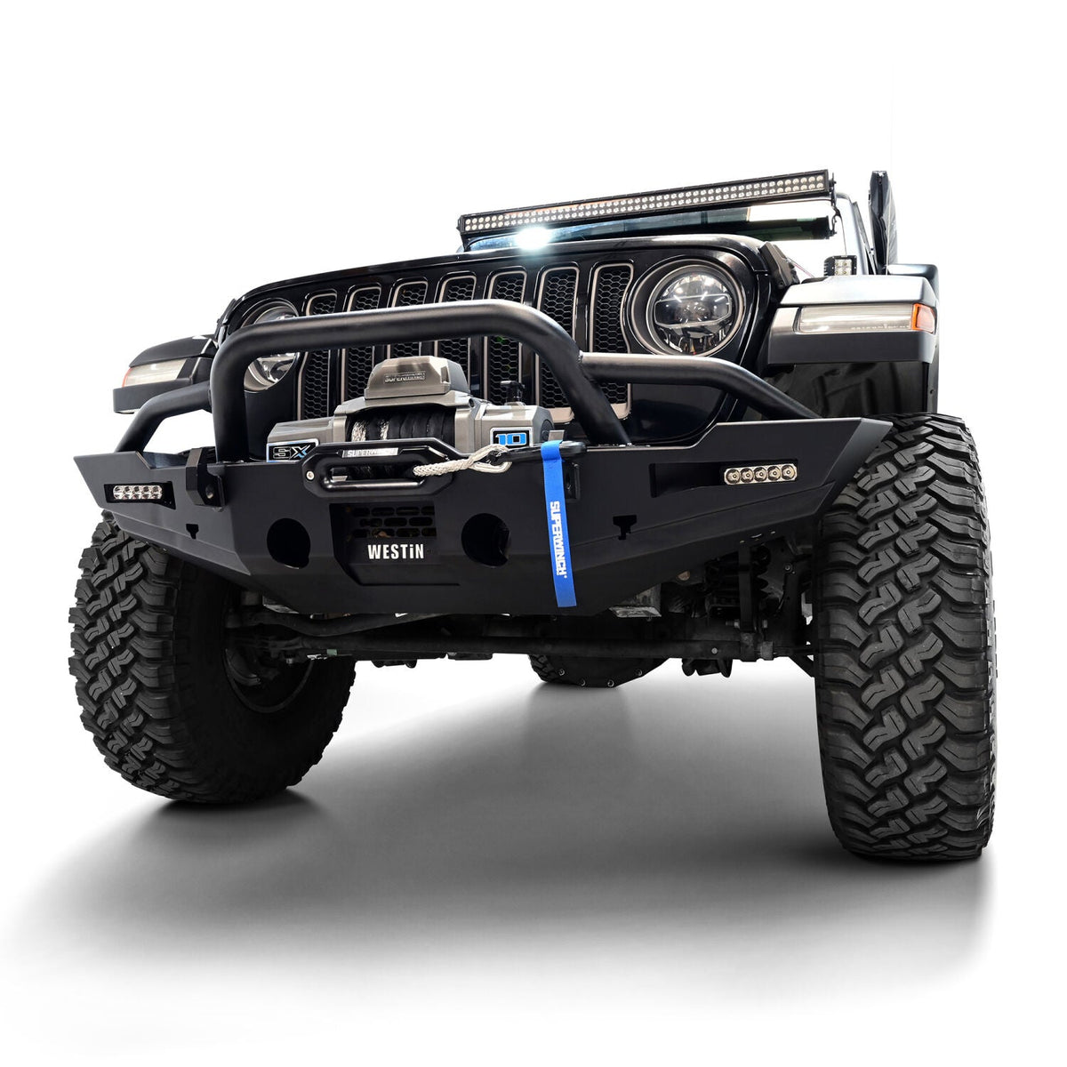Jeep Wrangler JL 2018-2026 & Gladiator JT 2020-2026, Westin XTS Round Bull Bar, Textured Black, view 11
