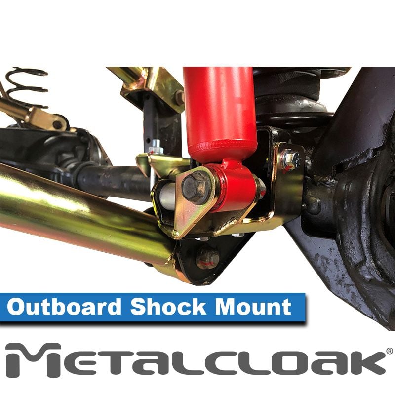 Jeep Wrangler JK 2007-2018, MetalCloak Outboard Shock Mount Spacer Relocation Kit, Lower Front, view 3