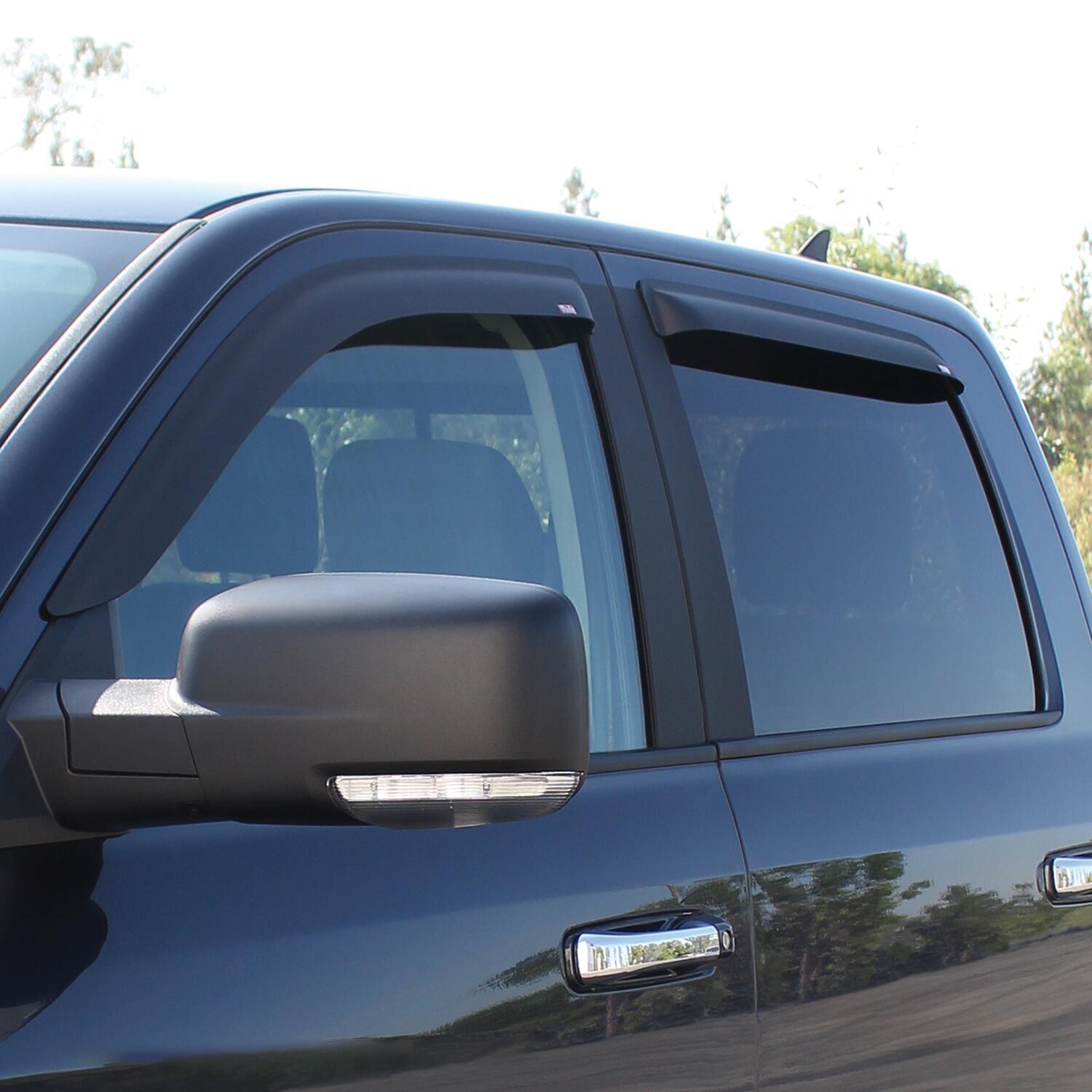 Ram 1500 2009-2018 & Ram 1500 Classic 2019-2020 & Ram 2500/3500 2010-2020 Crew Cab, Westin Matte In-Channel Wind Deflectors, 4-Piece, view 2