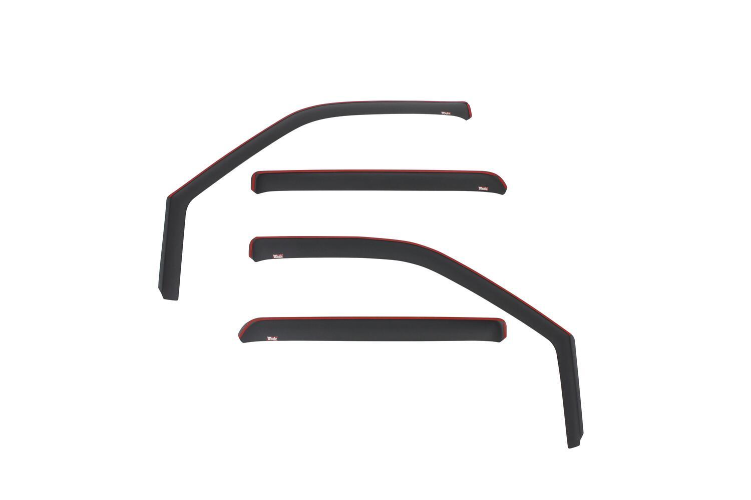 Ford F-150 2015-2020 & F-250/F-350 Super Duty 2017-2019, Westin In-Channel Wind Deflector, 4-Piece, Crew Cab, Matte Black