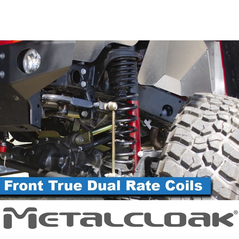 Jeep Wrangler JL 2018-2026 & Gladiator JT 2020-2026, MetalCloak True Dual Rate Coils, Front, 4-Door 2.5in and 2-Door 3.5in Lift, view 4