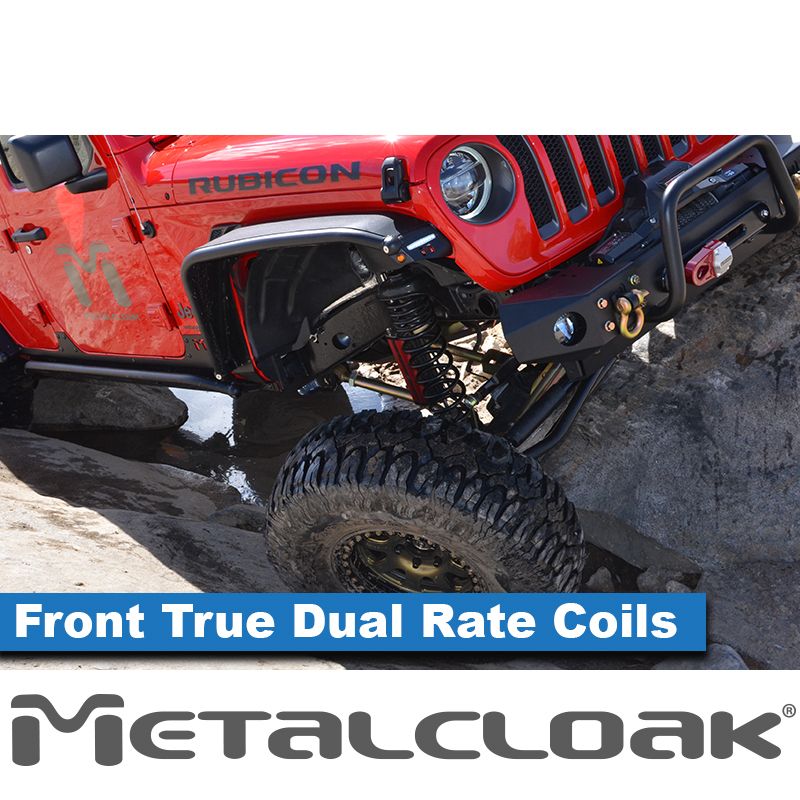 Jeep Wrangler JL 2018-2026 & Gladiator JT 2020-2026, MetalCloak True Dual Rate Coils, Front, 4-Door 2.5in and 2-Door 3.5in Lift, view 5
