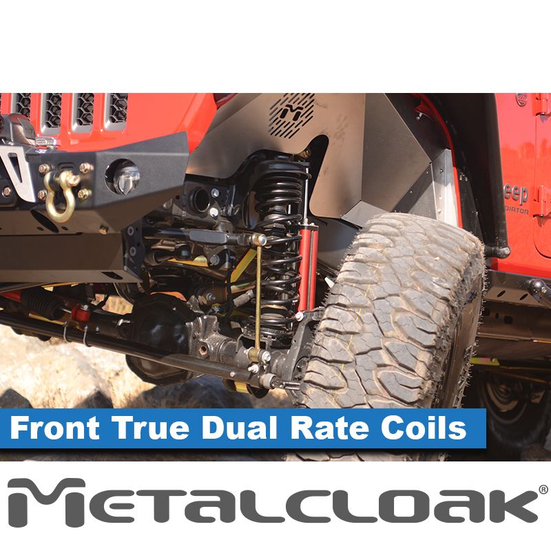 Jeep Wrangler JL 2018-2026 & Gladiator JT 2020-2026, MetalCloak True Dual Rate Coils, Front, 4-Door 2.5in and 2-Door 3.5in Lift, view 6