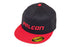 Falcon Shocks FlexFit 2-Tone Flat Visor Hat, Black/Red, Small/Medium