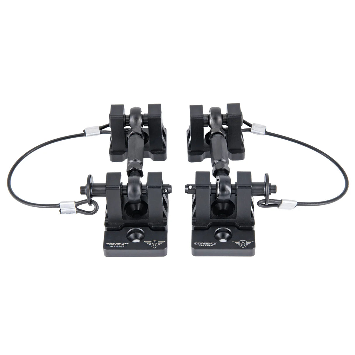 Jeep Wrangler Combat Off Road Billet Aluminum Hood Latch Set - Black Out Series