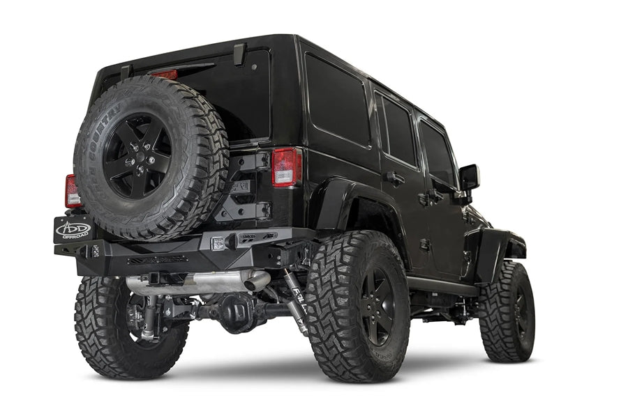 Jeep Wrangler JK Addictive Desert Designs Stealth Fighter Rear Bumper, Heritage Hammer Black