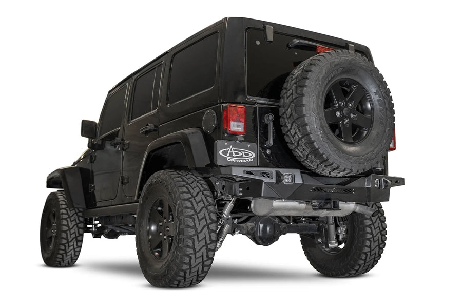 Jeep Wrangler JK Addictive Desert Designs Stealth Fighter Rear Bumper, Heritage Hammer Black