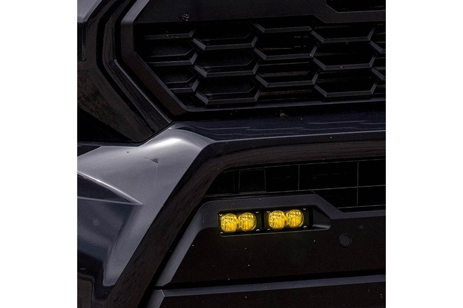 2024+ Toyota Tacoma Baja Designs S2 Sport Dual Fog Pocket Light Kit, Wide Cornering/Amber